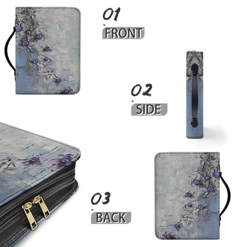 PU Bible Case, Bible Cover for Women,Small Bible Covers with Leather Bookmark (Set of 1), Bible Carrying Case,Art Painting - color: Art Painting, size: Small