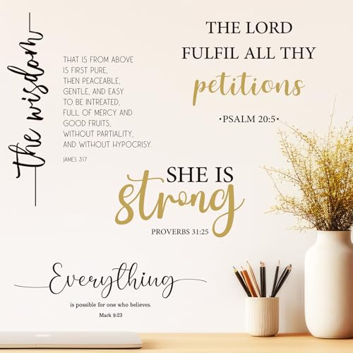 BBTO Bible Verse Stickers Peel & Stick,Praise the Lord - style: Praise the Lord