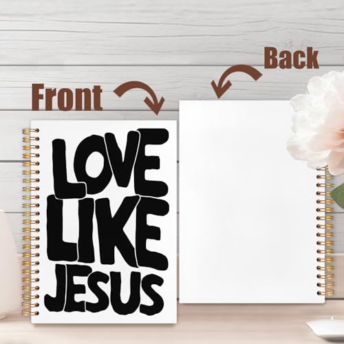 Jesus Christian Notebook, Love Like Jesus Bible Journal, Watercolor Religious Spiral Notebook Journal for Note Taking, Christian Faith Based Gifts, 5.5x8.3 Inch - color: Jesus Christian