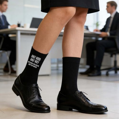 Christian Bible Verse Black Crew Socks, Religious Quote Socks, Faith Inspirational Christian Gift for Men Women。 - color: Black Religious 7