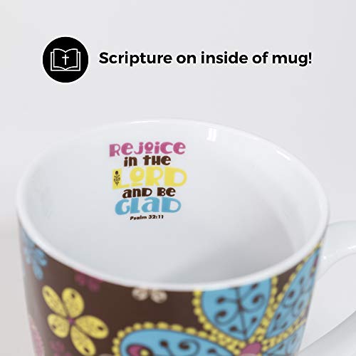 Divinity Boutique 22184 Boxed Mugs, Paisley Flowers, 12 ounce - color: Paisley Flowers