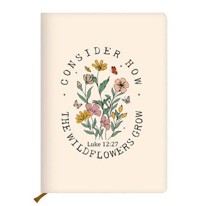 Beige Christian Hard Shell Journal Notebook 200 Sheets (5.8 x 8.3) - color: Multi 1152