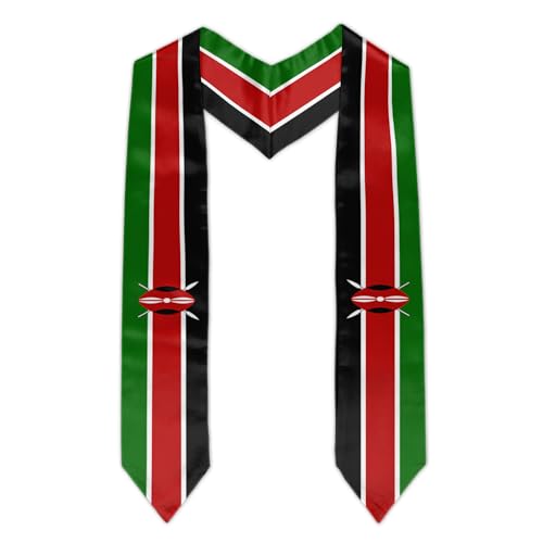 Graduation Flag Stole Sash Scarf Day Gifts - color: Kenya Flag