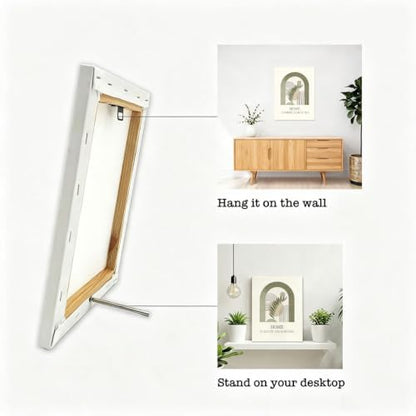 BEASTZHENG Home Is Where Calm Begins Boho Canvas Wall Art Home Accent - color: Home calm