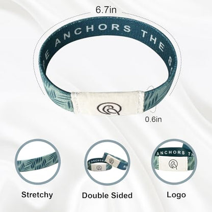 NFC Bible Verse Bracelets, Blue - color: HOPE ANCHORS THE SOUL