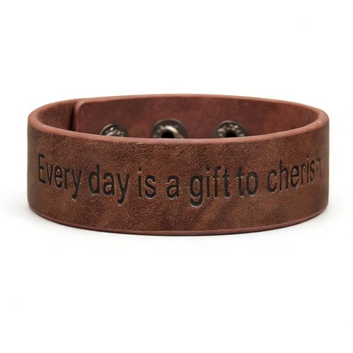 GelConnie Leather Cuff Bracelet Punk Braided Bracelets Rock Leather Wristbands Faux Mens Leather Bracelet Gothic Viking Bangle Adjustable Wrap Bracelet for Women,Men - color: Engraved Leather Bracelet