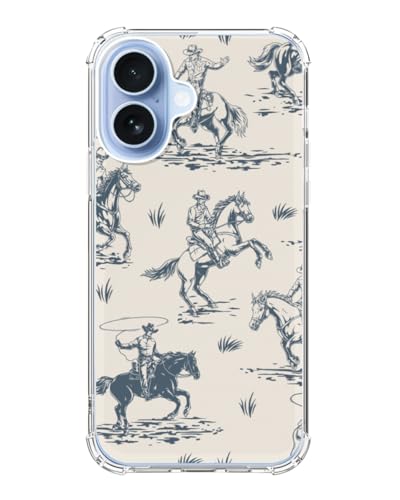 Western Cowboys Phone Case Compatible with iPhone 17, Dashing Horse Phone Cover for iPhone 17 - color: Cowboy Horses