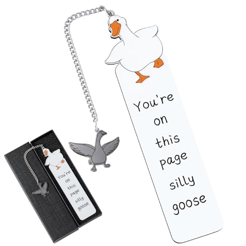 Funny Silly Goose Bookmarks - Cute Boo Basket Stuffers Book - style: Goose