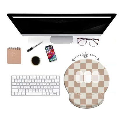 Ergonomic Mouse Pad with Wrist Support,Gaming Mousepad with with Non-Slip - color: Round-D3