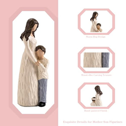 Mother and Son Figurines, Gifts for Mom, 9.5" H - style: Mother Son