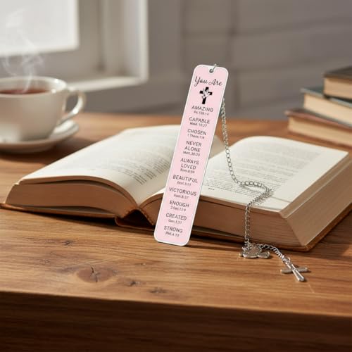Bible Bookmarks for Women Baptism Gifts for Teen Girls Christian Back to School Gift for Daughter Confirmation Bookmark for Teen Girl Faith Based Birthday Christmas Stocking Stuffers