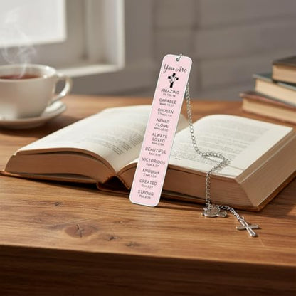 Bible Bookmarks for Women Baptism Gifts for Teen Girls Christian Back to School Gift for Daughter Confirmation Bookmark for Teen Girl Faith Based Birthday Christmas Stocking Stuffers