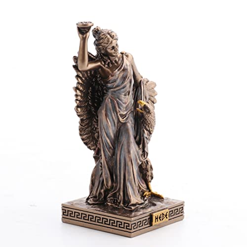 Veronese Design Hebe The Greek Goddess of Youth Resin Figurine Handpainted Bronze Finish - color: Bronze, size: Hebe