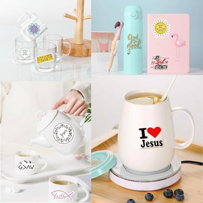 120 Pcs Inspirational Christian Stickers - Bible Verse Faith, Religious Jesus Motivational Stickers for Christmas, Easter Gifts - style: Christian Stickers 120Pcs