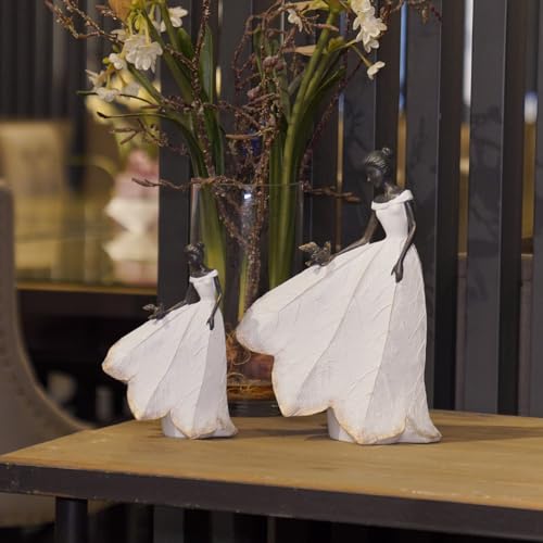 Guichifun Fairy Statue, White, 5.5 x 3.25 x 8 Inch - color: White-bird, size: Small
