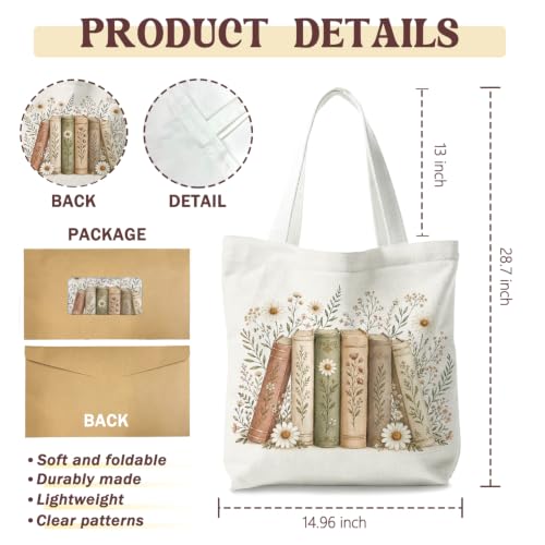 Christian Canvas Tote Bag, Bible Verse Reusable Shopping Bag - color: Bible-6