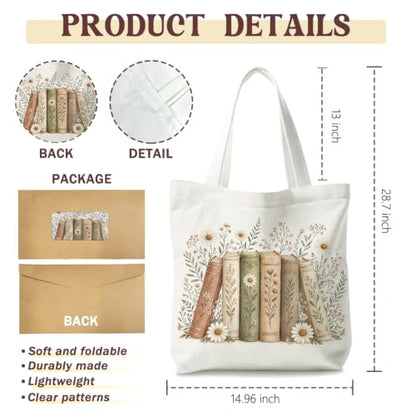 Christian Canvas Tote Bag, Bible Verse Reusable Shopping Bag - color: Bible-6