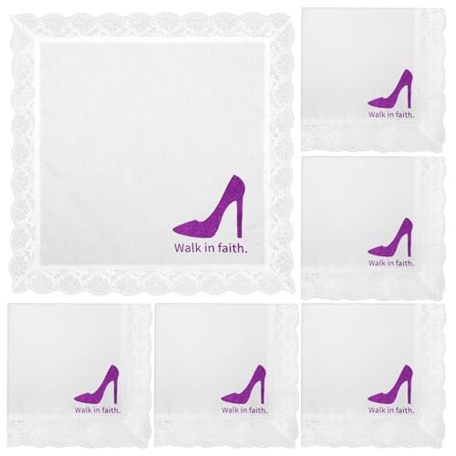 6 Pack 23'' Women Church Lap Scarf - color: White, style: Novel