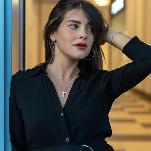 SERASAR Premium Necklace Women| 316L Stainless-Steel | 18 Carat - color: Silver, style: Hope