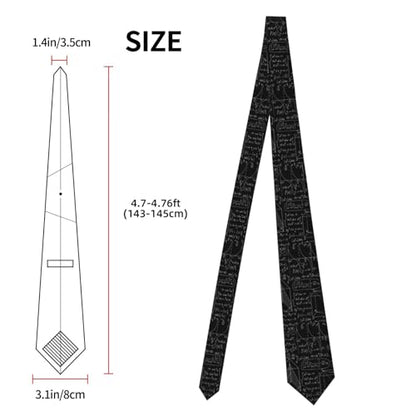 Men's Neckties, Novelty Printed Skinny Tie for Work Casual Party - color: Math