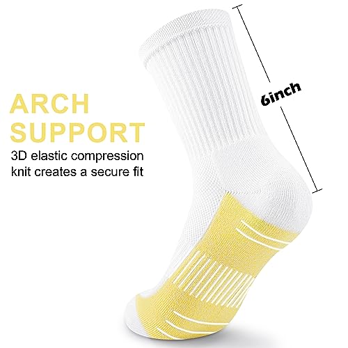cuangya Women Crew Socks Athletic Cushioned Running Hiking 3-5 Pairs - color: 5 Pairs Classic Retro, size: 5-8