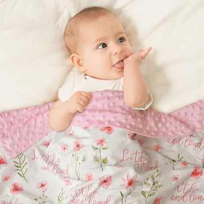 Fleece Baby Blankets for Girls & Boys, Infant Toddler Blanket - color: A Pink Floral