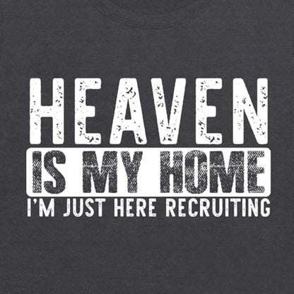 Christian Shirts for Women Bible Verse Faith Heaven is My Home Tee - color: Grey, size: X-Large