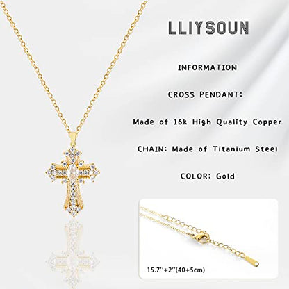Cross Pendant Necklace for Women Jewelry Gold Cross Necklaces for Women Cross Necklace Minimalist Trendy Jewelry Valentines Day - style: CN4