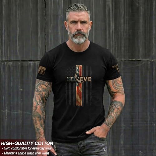 Faith Over Fear Shirt Men, Christian Shirts for Men - color: Ds13-black, size: 5X-Large