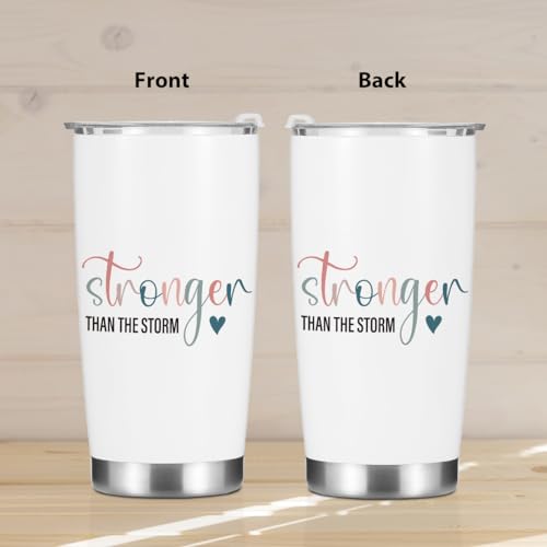 Inspirational Quotes Tumbler, Positive Gifts for Women Friends Bestie Christmas Birthday Boss Day, Motivational Gifts Coffee Mug Stainless Steel Vacuum Insulated Double Wall Travel Cup with Lid 20oz - color: Stronger Storm 1151