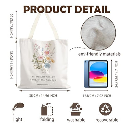 FBB Christian What's the Best that Could Happen Inspirational Tote Bag - color: Lamentations 3:23