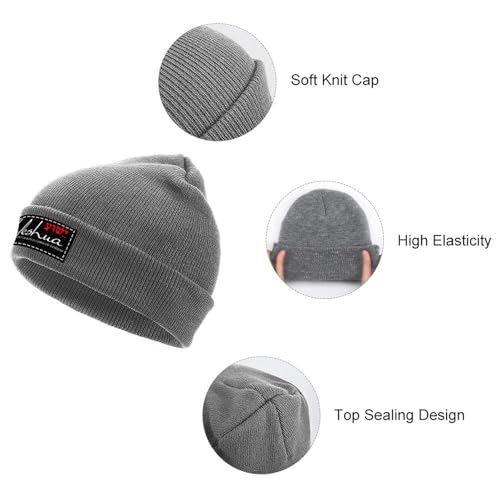 Yeshua Jesus Christian Beanie Hat Warm Winter Skull Caps Knit Slouchy Beanies for Outdoor - color: Charcoal-03