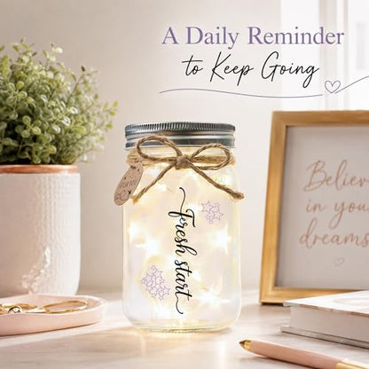 SOLMAY New Beginnings Gifts for Women, New Job Gifts for Women Keepsake Jar - color: Mason New Beginnings