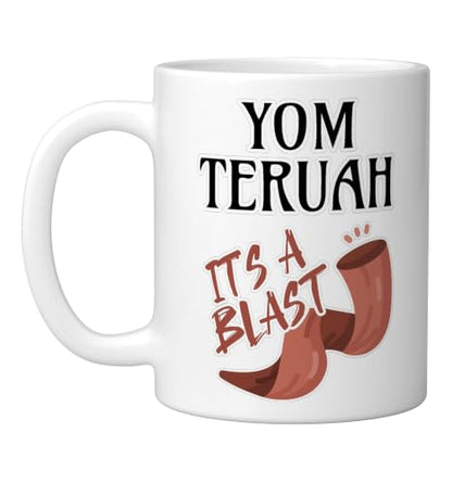 Yom Teruah It's a Bang Ceramic Mug, White - color: White, size: 11 Ounces