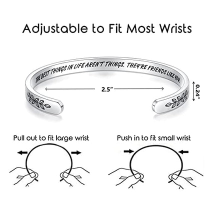 TONY & SANDY Cuff Bracelets for Women Teen Girls Best Friend Sister Mom Daughter Granddaughter Easter Birthday Mother's Day Christmas Stocking Stuffers for Teen Girls Women Jewelry - style: 0 - Friend Gifts - The best things in life aren’t things. They’re