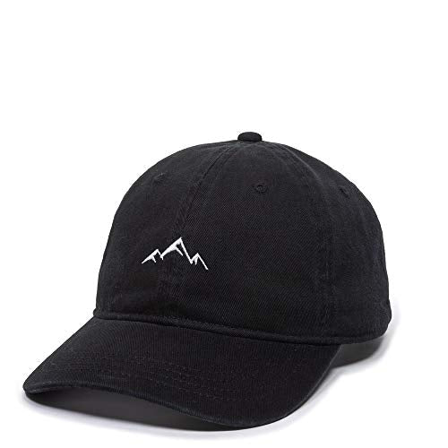 Outdoor Cap Mountain Embroidered Dad Hat Adjustable Soft Cotton Polo Style Unstructured Baseball Cap for Men & Women - color: Black