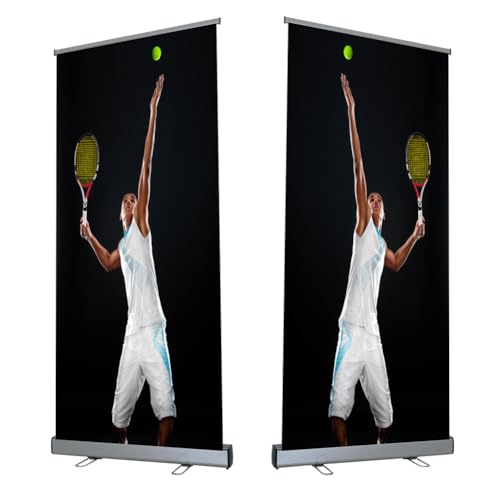 Heavy Duty Retractable Banner Stand 33.5"x80" (WxH) with Padded Canvas Bag (STAND ONLY） (1 Pack)