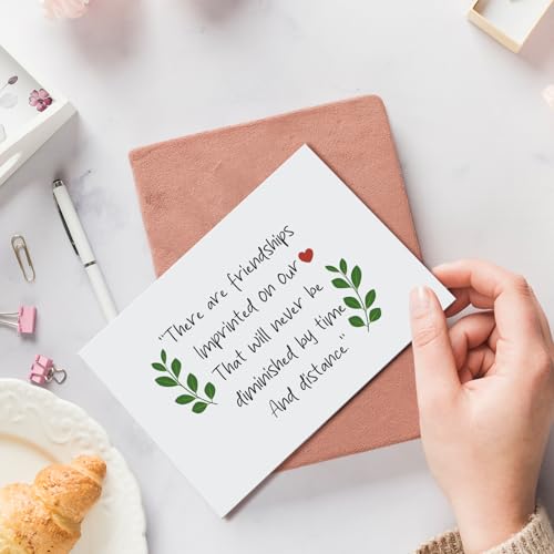 Sweet Friendship Card for Him Her, Birthday Card for Friend Bestie, Long Distance Friend Valentine Card, There Are Friendships Imprinted On Our Heart - color: Friendship Card
