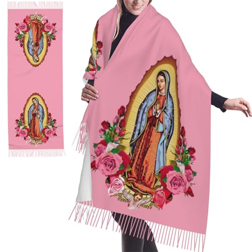 Prayer Shawls and Wraps for Women, Jesus Christian Gifts Bible Scarf Super Soft Fashion Shawl With Tassel - color: Color5
