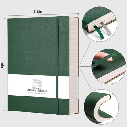 AHGXG Lined Journal Notebook, 320 Numbered Pages, B5 (7.6'' X 10'') - color: Green, size: B5