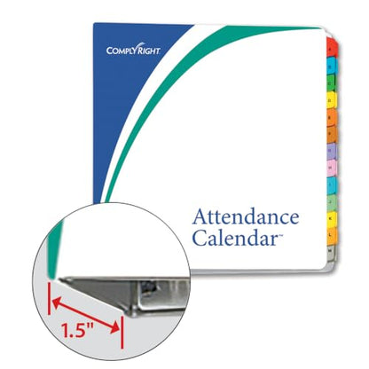ComplyRight 2027 Attendance Calendar Kit, White, Pack of 50 - size: 50 Pack, style: Attendance Calendar Kit