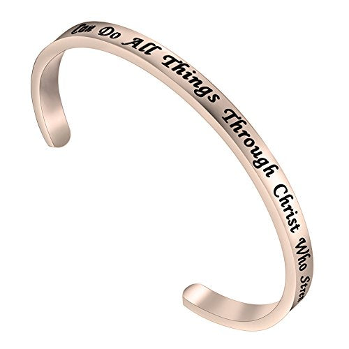 FEELMEM I Can Do All Things Through Christ Who Strengthens Me Philippians 4:13 Religious Jewelry Christian Gifts