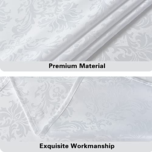 SASTYBALE White Tablecloth Rectangle 60 x 84 Inch Jacquard Tablecloth - color: A-white, size: 84" x 60" (Rectangular)