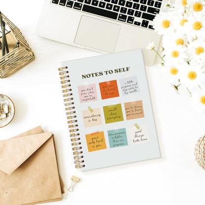 Note to Self Mental Health Journal, Inspirational Spiral Notebook, Motivational Positivity Journal, Inspirational Journal for Women, Positive Affirmations Quote Hardcover Notebooks 5.5x8.3 - color: Notes to self