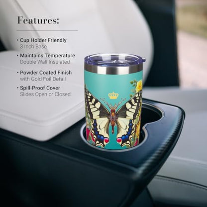 Christian Art Gifts Stainless Steel Vacuum Insulated Tumbler 18 oz - color: Teal/Hope