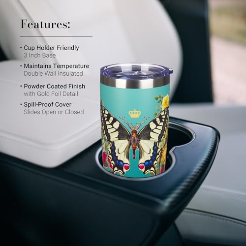 Christian Art Gifts Stainless Steel Vacuum Insulated Tumbler 18 oz - color: Teal/Hope