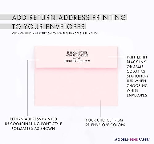 Modern Pink Paper Funeral Thank You Cards With Deer, FLAT Bereavement Thank You Notes With Envelopes Set Watercolor, Sympathy Acknowledgement Cards Nature Theme, Your Choice of Quantity & Color - color: Deer