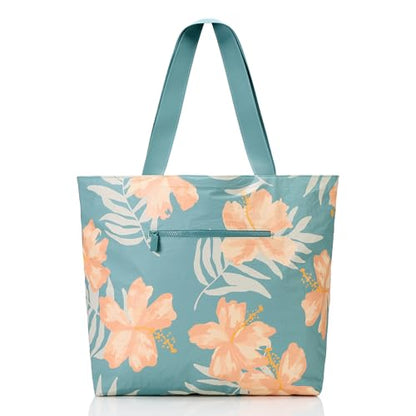 ALOHA Collection Day Tripper Tote | Lightweight, Packable, and Splash-Proof Beach Tote Bag | Easy to Clean - color: Pink Salt and Tide, size: One Size - Day Tripper Tote