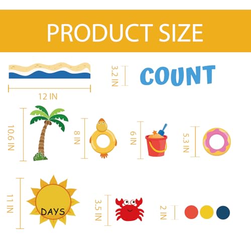 Countdown to Summer Bulletin Board Decorations End of Year Classroom Decor - color: Summer Countdown