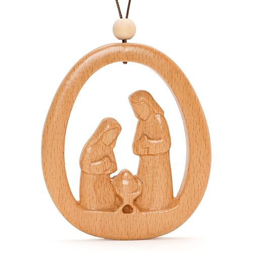 Religious Christmas Ornament 2026 - Christian Xmas Ornaments - Religious Christmas Ornaments - Christian Christmas Decor - Christmas Decoration Nativityxmas 1 - color: Nativitywood